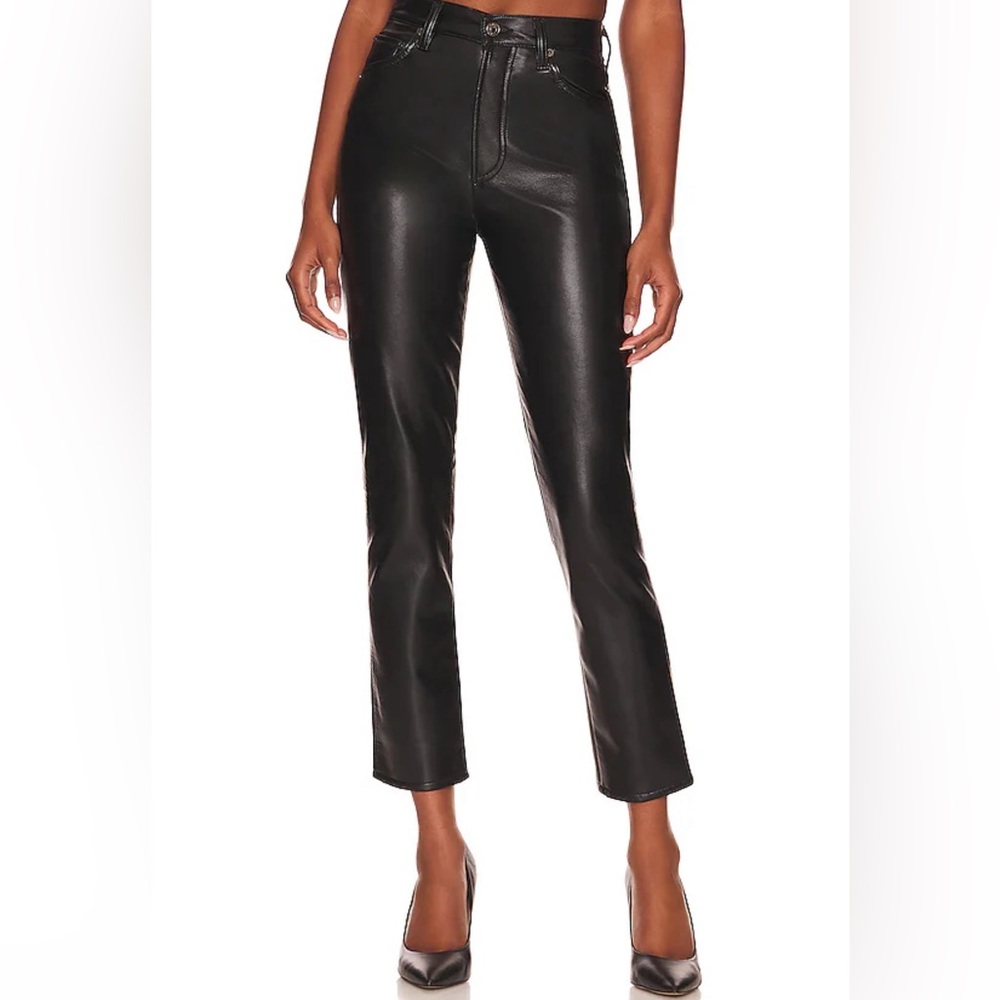 Agolde Riley Leather Pants - Size 28 BNWT black